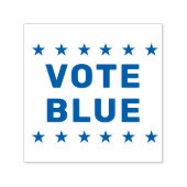 青い投票記号 セルフインキングスタンプ (デザイン)