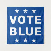 青い投票記号 タペストリー (正面)