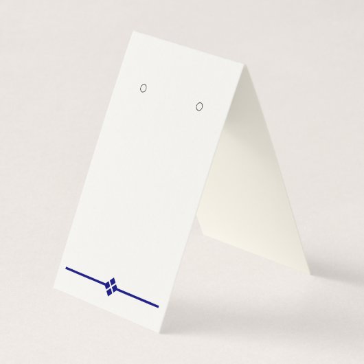 青い折りカスタム畳みテントイヤリングカードのダイヤモンド 名刺 (正面)