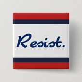 青い抵抗力を持つアンチ・トランプ民主党に対抗する 缶バッジ (正面)