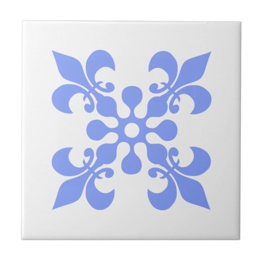 青い抽象デザインタイル タイル (正面)