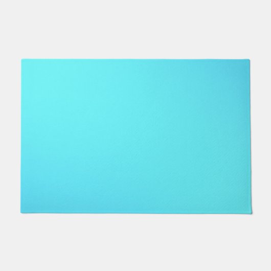 青い抽象画 ドアマット (正面)