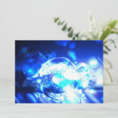 青い抽象的な招待状 招待状 (スタンド正面)