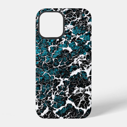 青い抽象的な模様 iPhoneケース (裏面)