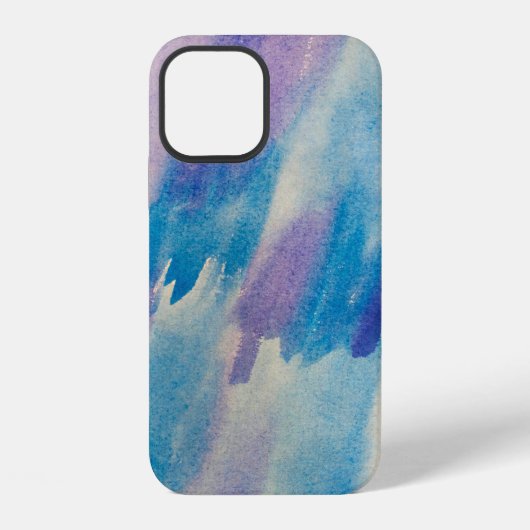 青い抽象的な背景抽象的, アクア, アート, 芸術的 iPhoneケース (裏面)