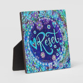 青い抽象芸術のインスピリシかわいらしョンをリセット フォトプラーク (正面)