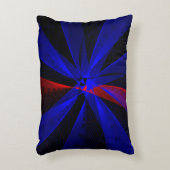 青い抽象芸術アクセント枕 アクセントクッション (正面(垂直))