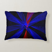 青い抽象芸術アクセント枕 アクセントクッション (裏面)