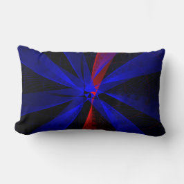 青い抽象芸術アクセント装飾用クッション ランバークッション