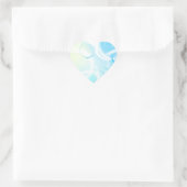 青い抽象芸術アートワークデザイン ハートシール (バッグ)