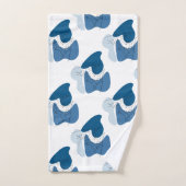 青い抽象芸術アートワーク バスタオルセット (ハンドタオル)