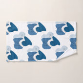 青い抽象芸術アートワーク バスタオルセット (ハンドタオル)