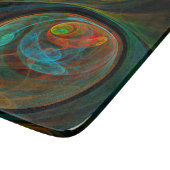 青い抽象芸術アート四角形の再生成 カッティングボード (角)