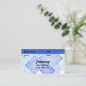 青い抽象芸術タイルのアートワークテンプレート 名刺 (スタンド正面)