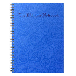 青い抽象芸術ドールパターン ノートブック