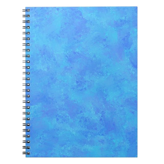 青い抽象芸術パターン ノートブック (正面)
