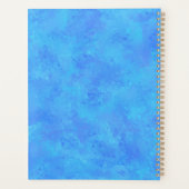 青い抽象芸術パターン プランナー手帳 (裏面)