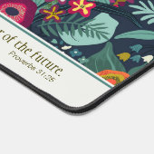 青い抽象芸術フローラ箴言31:25デスクマット デスクマット (コーナー)