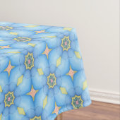 青い抽象芸術フローラ テーブルクロス (インサイチュ)
