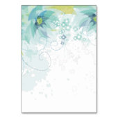 青い抽象芸術フローラ テーブルナンバー (裏面)