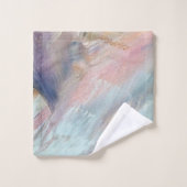 青い抽象芸術ブラシストローク バスタオルセット (ウォッシュタオル)