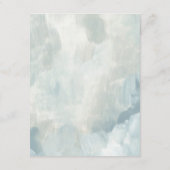 青い抽象芸術ブラシストロ結婚ークの詳細 エンクロージャーカード (裏面)