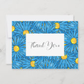 青い抽象芸術ペンと水の色のマスターパターン サンキューカード (正面)