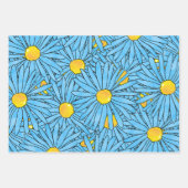 青い抽象芸術ペンと水の色のマスターパターン ラッピングペーパーシート (正面2)