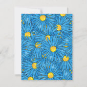 青い抽象芸術ペンと水彩マスターパターン 招待状 (裏面)