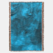 青い抽象芸術ポリゴンの背景 スローブランケット (正面縦)