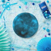 青い抽象芸術ポリゴンの背景 ペーパープレート (パーティー)