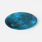 青い抽象芸術ポリゴンの背景 ペーパープレート (アングル)