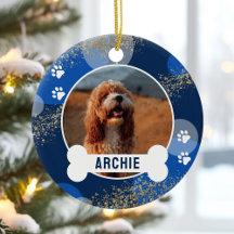 青い抽象芸術ポープリントペットフォト