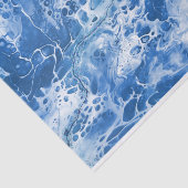 青い抽象芸術大理石の背景 薄葉紙 (詳細)