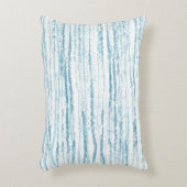 青い抽象芸術水色ライン アクセントクッション (正面(垂直))