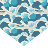 青い抽象芸術海床 |沿岸パターン ショートテーブルランナー (コーナー)