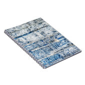 青い抽象芸術背景デザイン抽象芸術、高齢、 ノートブック (右側)