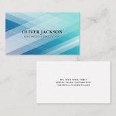 青い抽象芸術色相の背景 名刺 (正面/裏面)