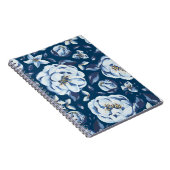 青い抽象芸術花 | ノートブックのジャーナル ノートブック (右側)