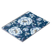 青い抽象芸術花 | ノートブックのジャーナル ノートブック (左側)