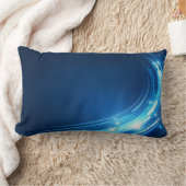 青い抽象芸術装飾用クッション – カスタマイズ可能 ランバークッション (ブランケット)