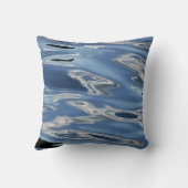 青い抽象芸術 クッション (裏面)