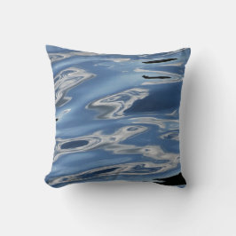 青い抽象芸術 クッション