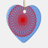 青い抽象芸術 セラミックオーナメント (右)