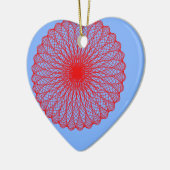 青い抽象芸術 セラミックオーナメント (左)