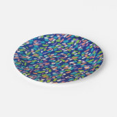 青い抽象芸術  ペーパープレート (アングル)