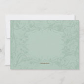 青い招待状の花フレーム 招待状 (裏面)
