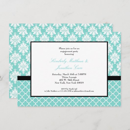 青い招待状 招待状 (正面/裏面)