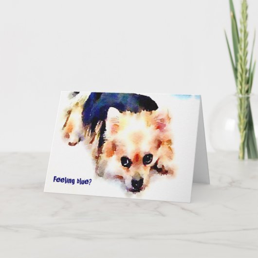 青い挨拶状を感じること カード (正面)