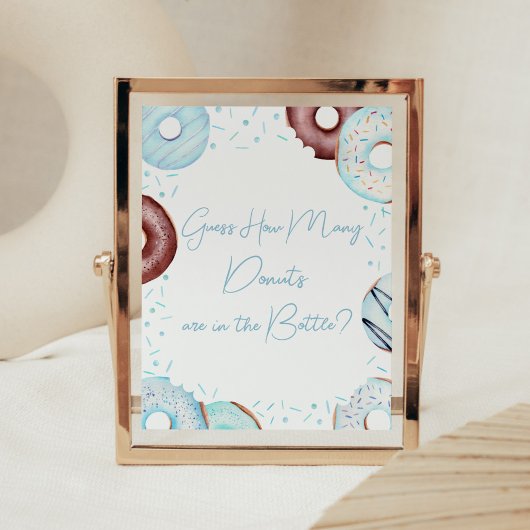 青い推測ボトル内のドーナツの数 ポスター